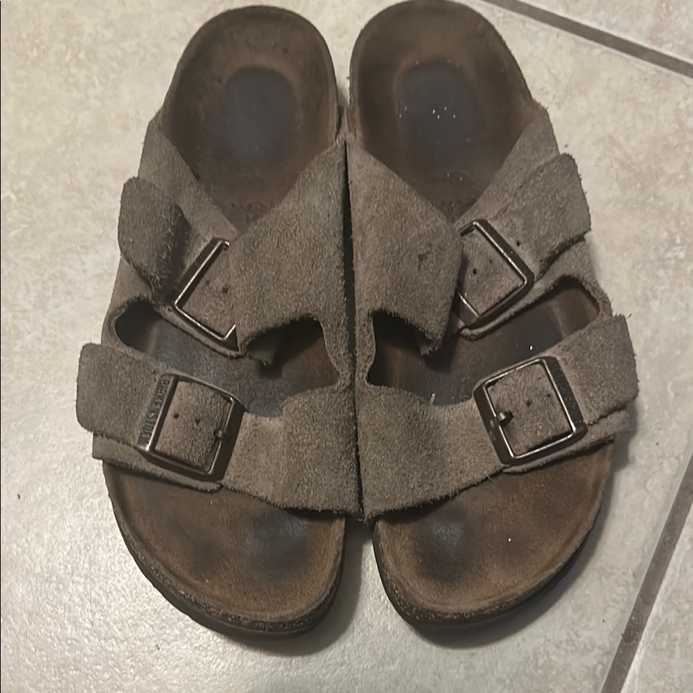 Birkenstocks Brown & gray Suede Sandals